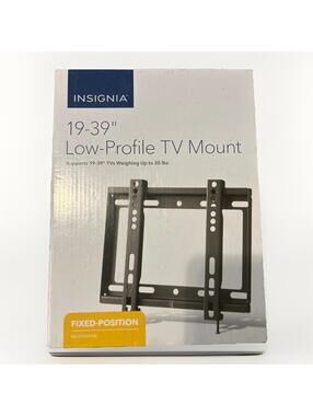 Insignia Low Profile 19-39" Low Profile TV Mount  For Up To 35 pounds - New